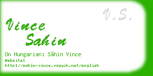 vince sahin business card